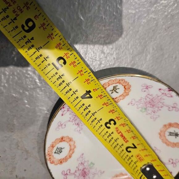 4" Set of 4 Saucers Orange and Pink Tea Saucers Appetizer Plates - Picture 4 of 4